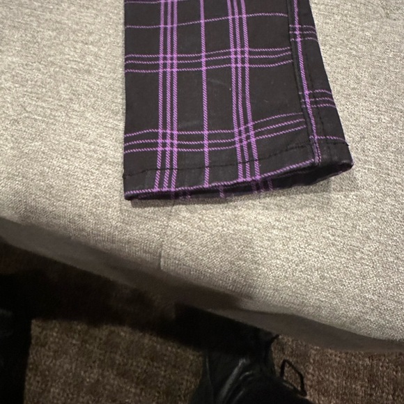 Tripp NYC Black and Purple Plaid Chinos - Picture 5 of 10